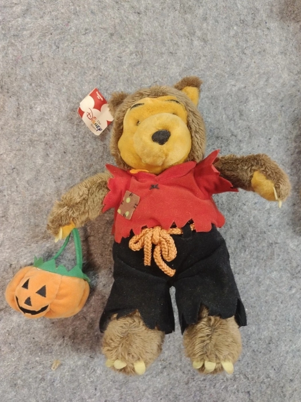 Disney Halloween Werewolf Pooh Bear Plush Stuffed Animal New